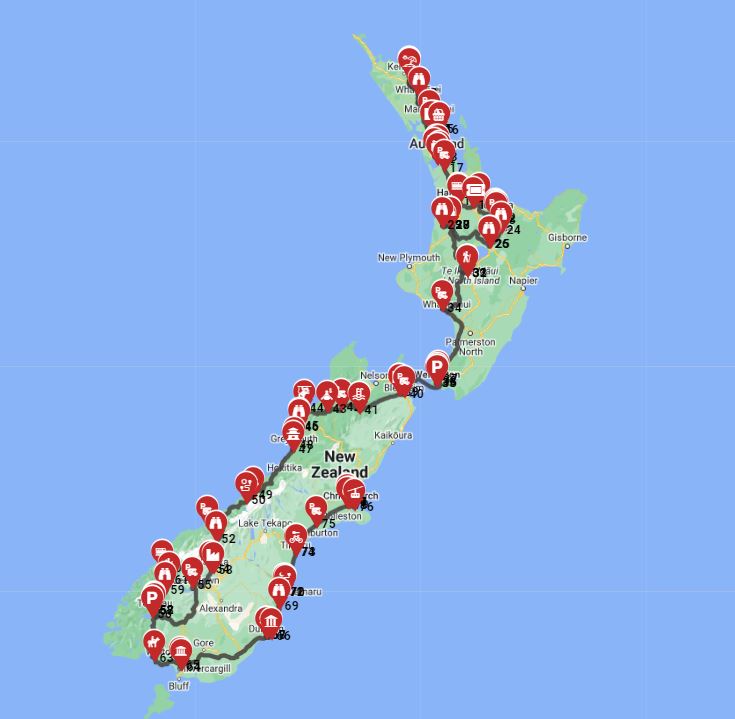 Auckland to Christchurch - Comprehensive New Zealand